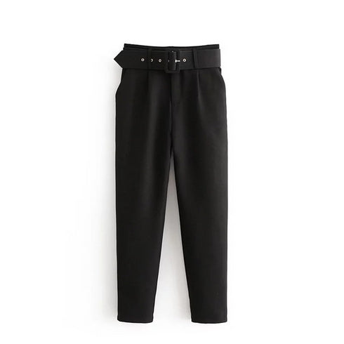 European and American women assembling belt pants trousers - ROUTINE FASHION
